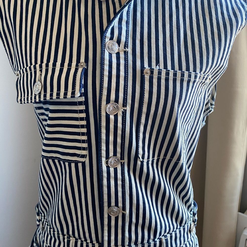 Current/Elliott Striped Button Down Sleeveless Dr… - image 7